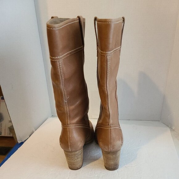 Timberland Rudston Pull On Leather Suede Weatherproof Heeled Boots Shoe Size 9.5 - Picture 4 of 7